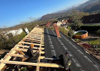 Réfection d’une charpente de toiture endommagée à Cran-Gevrier